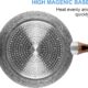 Rainberg Poele a frire en granit avec revetement antiadhesif, anti-rayures, compatible avec l'induction (32 cm)