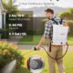 VEVOR Pulverisateur a Dos Electrique a Batterie 12 L, Reglable 0-6,2 Bar, avec 2 Lances, 5 Buses, Batterie 18 V 2 Ah, Pulverisateur