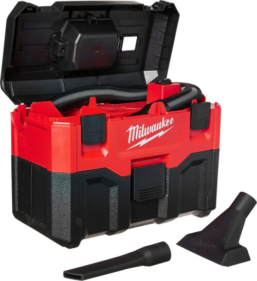 Milwaukee Cordless WetDry 0880-20, Aspirateur SecHumide sans Fil Lithium-ION, Rouge