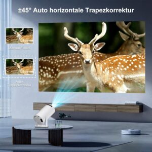 Salange 4K WiFi 6 BT5.2 Mini Projector Android OS 11.0 720P Home Cinema Projector 180 Rotation Portable Projector for PhoneXboxLa
