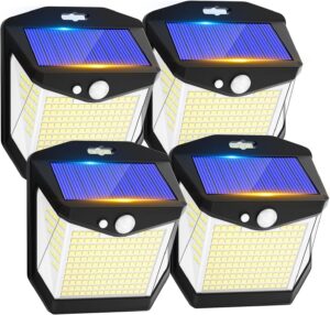 Vanranger Lampe Solaire Exterieur Detecteur Mouvement - 248 LED Lumiere Solaire Exterieur IP65 Etanche eclairage 270 Securite sans