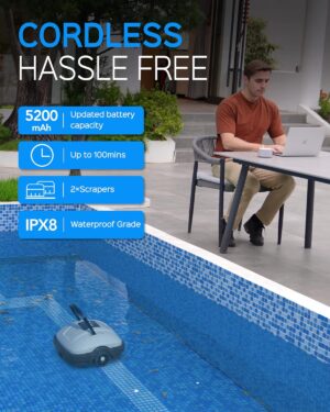 81kmssstFuL._AC_SL1500_.jpg Robot piscine WYBOT, 100 min, forte aspiration, parking auto