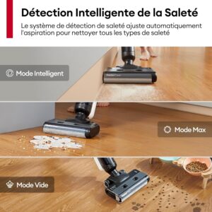 81kwnOmsPL._AC_SL1500_.jpg Aspirateur balai sans fil Ultenic 3-en-1 humide et sec 50 min