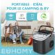 Machine à glaçons EUHOMY noire 12 kg/24 h, 9 glaçons/8 min