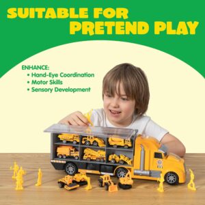 81lMPskuFJL._AC_SL1500_.jpg Diecast Construction Truck Set JOYIN 14-in-1 Kids Toy