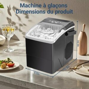 Machine à glaçons CITYBEE 12 kg/24h, 2 tailles, silencieuse