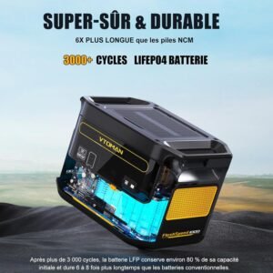Station électrique portable VTOMAN 828Wh 1000W LiFePO4