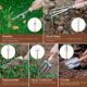 Set d'outils de jardin 10 pièces YAUNGEL inox poignée bois