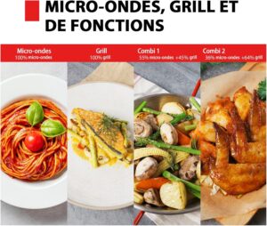 Micro-ondes Toshiba 20 L 3-en-1 avec gril, 5 niveaux
