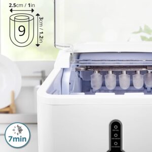 Machine à glaçons automatique Duronic 120W - 9 cubes en 7-9 min, réservoir 1,5 L