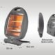 BEPER P203PAN004 Rechaud a quartz, 400800W, Chauffage rapide, 2 niveaux de puissance, 2 elements chauffants, Eco-fonction, Arret au
