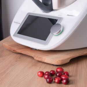 Virelia Planche Coulissante pour Thermomix TM6 TM5 Support en Bois de Chene FSC Plateau Glissant pour Deplacement Facile Acces