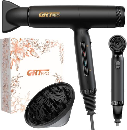 Seche Cheveux Professionnel 2200W AC Motor Seche Cheveux, Seche Cheveux Ionique 40Millions D'ions Negatifs,Seche-cheveux et accessoi