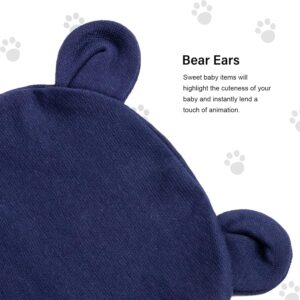 DRESHOW Bonnets de Naissance et Moufles de Protection Bebe Gants Bonnet Nouveau-ne Bambin Doux Mignon Tricote Chapeau 0-6 Mois, Tail