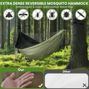 PQETBV Hamac d'exterieur Camping, Hamac de Voyage 2 Personnes, Convient au Camping en Plein Air(270 x 140 cm)