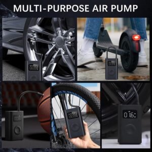 Mi Air Pump 2, Mijia Portable Air Compressor 2nd, Electric Car Tyre Inflator, Portable Pump Compressors 150PSI Lamp LED Torch, 2000m