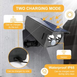Proxinova Camera Factice Exterieur, Projecteur Solaire avec Detecteur de Mouvement Exterieur PIR, Eclairage Exterieur Solaire durabl