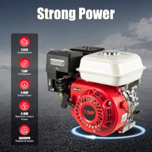 Moteur à essence 4 temps 7,5 CV OHV monocylindre