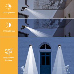 Proxinova Camera Factice Exterieur, Projecteur Solaire avec Detecteur de Mouvement Exterieur PIR, Eclairage Exterieur Solaire durabl