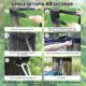 BUOAZR Hamac d'exterieur de Camping 2 Personnes(300 x 150 cm), 270 kg Capacite de Charge, 2 Mousquetons de qualites, 2 Sangles de Ny