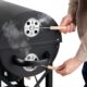 Barbecue charbon de bois LEHMANN, grille XL, 2 étagères bois