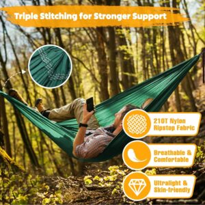 NATUREFUN Hamac Ultra-leger de Voyage Camping 300 kg Capacite de Charge,(275 x 140 cm) Nylon a Parachute 2 x Mousquetons de quali