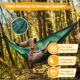NATUREFUN Hamac Ultra-leger de Voyage Camping 300 kg Capacite de Charge,(275 x 140 cm) Nylon a Parachute 2 x Mousquetons de quali