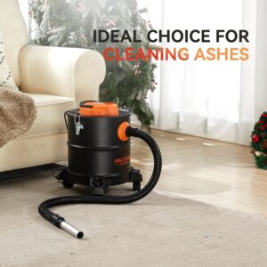 BACOENG Aspirateur a Cendre, Aspirateur Cendre 20L, Aspirateur a Cendres 1200W, Aspirateur Cendres Pellets avec Base Roulante, pour