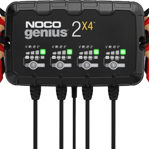 NOCO GENIUS2X4, Car Battery Charger 8A (2ABank), 6V and 12V Battery Charger, Battery Maintainer, Maintenance Charger and Desulfator