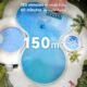 WYBOT C2 Wireless Pool Robot for Buried Pools 150m2, Double Filtration, 3 Motors, Powerful Suction, Cleaning Walls Water Line, 180
