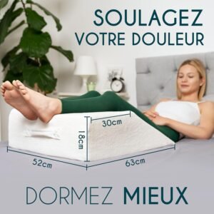 Coussin élévateur de jambes Dreamzie mémoire de forme