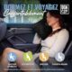 BOACAY Couverture de Voyage Douce et Chaude pour Avion et Voiture - Essentiel pour Les Longs Vols pour Femmes, Hommes, Enfants - Ore