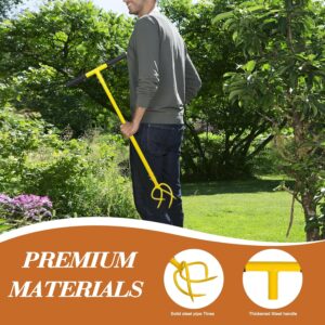 BARAYSTUS Garden Cultivator with Handle - Manual Ground Claw and Weeding - Twist Tiller Garden Claw