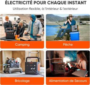 Jackery Explorer 2000v2 Generateur Electrique Portable, 2042Wh LiFePO4 Batterie, 2200W Grande Puissance (Max 4400W) Generateur Solai