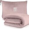 BOACAY Couverture de Voyage Douce et Chaude pour Avion et Voiture - Essentiel pour Les Longs Vols pour Femmes, Hommes, Enfants - Ore