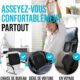 FORTEM Coussin Chaise, Coussin Lombaire, Coussin Lombaire Chaise Bureau, Coussin Memoire Forme, Antiderapant pour Assise et Dossier