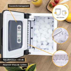 Machine à glaçons TZS First Austria 1,8L 12 kg/24h noire