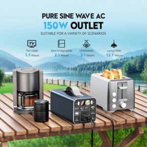 81t6KvNDL._AC_SL1500_.jpg Powdeom Portable Electric Station, LiFeP04 Battery, 614Wh Fast Charge in 1 Hour, AC Outputs, 500W Input, Solar Generator for Outdoor