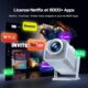 WOLFANG 4K Video ProjectorBuilt-in App Official Netflix, 26000 Lumen Projector with WiFi 6, 50 Zoom, 180 Rotation Mini Project