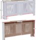Vida Designs Arlington Cache-radiateur (Blanc, reglable) pour entree, Salon, Maison