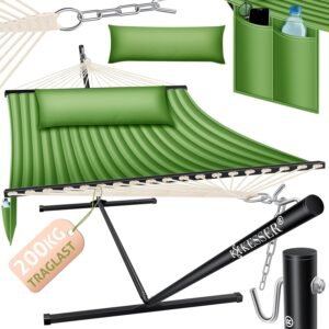 Hamac double KESSER avec support et coussin - 200 kg