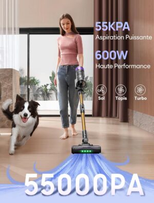 Aspirateur balai sans fil Ultenic 60min 55 kPa tube pliable