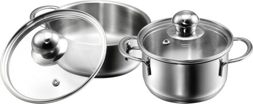 Kopf 124238 Mini cocotte Parvus, 2 pieces, Ø 12 14 cm, 0,65 0,7 litre, inox