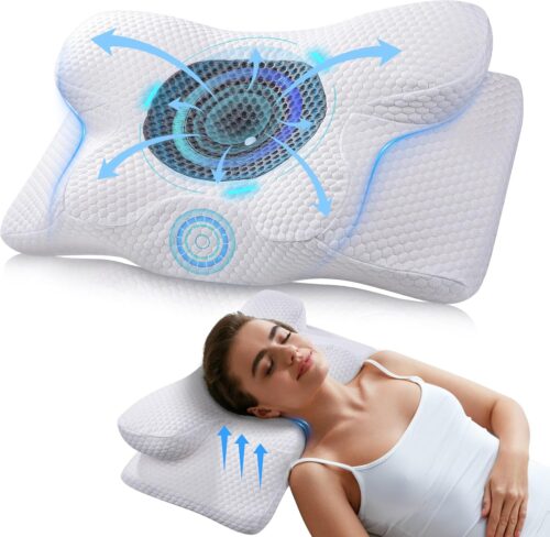 Oreiller ergonomique cervical mémoire - côtés, dos, ventre