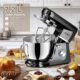 CHeflee Robot Patissier 1800W Robot Petrin Professionnel 7.2 Litres Faible Bruit Robot de Cuisine Multifonction avec Fouet,Batteur,C