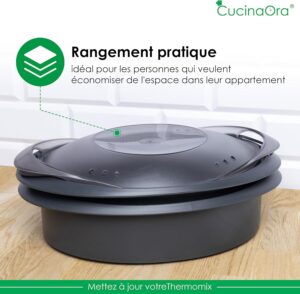 CucinaOra SteamLEVEL Varoma pour Thermomix TM6 TM5 TM31 - Accessoires Thermomix Vorwerk - Accessoires Cuisine pour Thermomix - Agran
