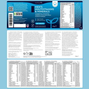 Multivitamines pour hommes 25 vit. & minéraux - maca ginseng
