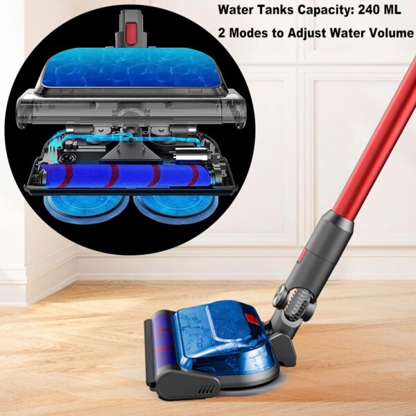 Italdos Brosse Turbo motorisee Lave-vaisselle compatible pour Dyson V7 V8 V10 V11 V15 Aspira et Lava Convient pour sol en marbre en