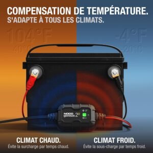 Chargeur batterie 12V NOCO 2A - Mainteneur & Désulfateur