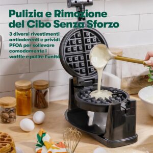 Bella Rotating Waffle Maker, Black